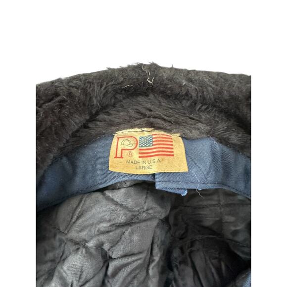 Vintage 80s 90s P Brand USA Made Insulated Large Trapper Cap Hat VTG - Picture 7 of 8